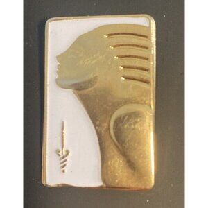 Vintage American Cancer Breast Cancer Awareness Lapel Pin Woman Warrior